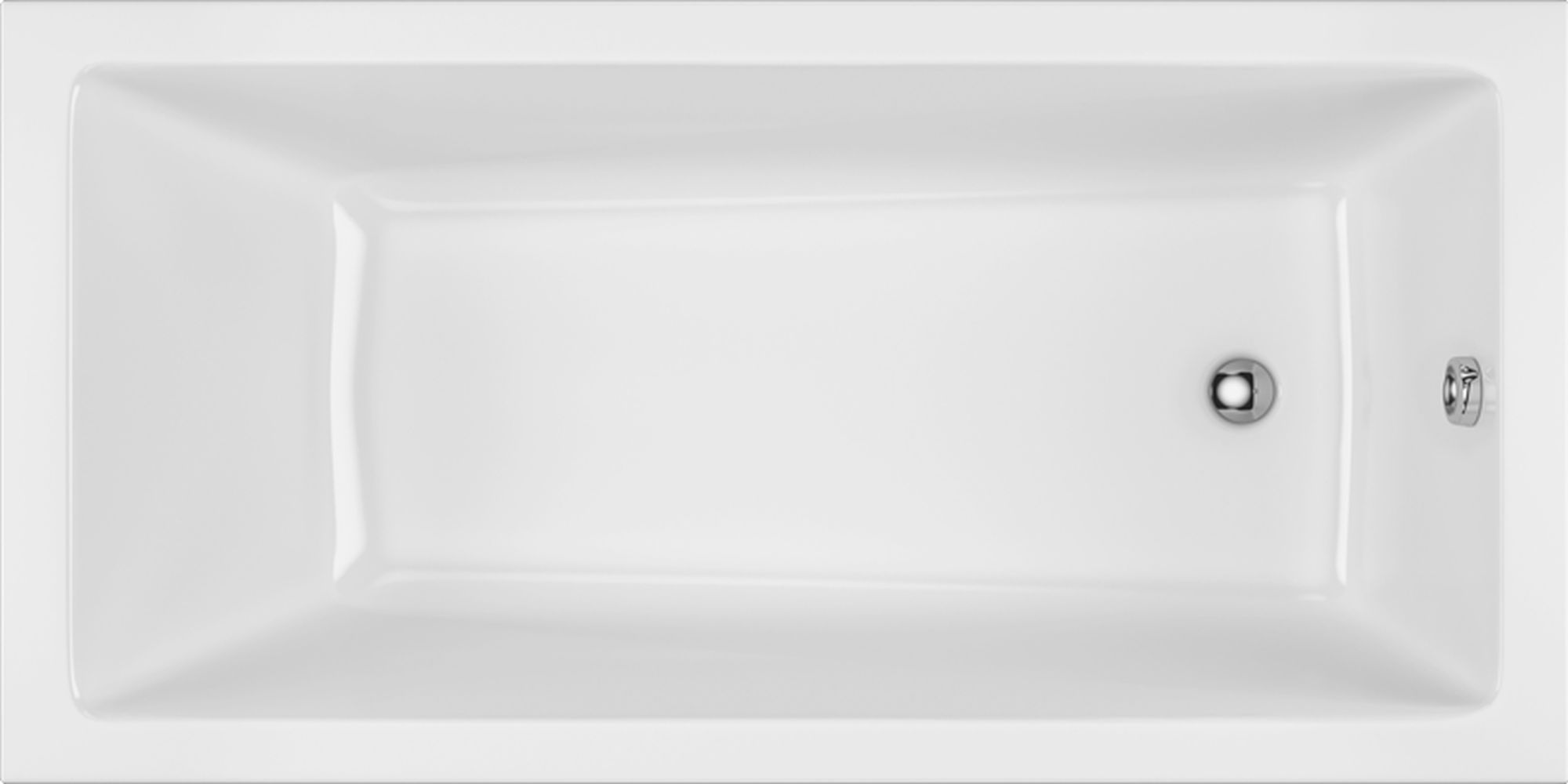 Excellent Wave rechthoekig bad 140x70 cm wit WAEX.WAV14WH