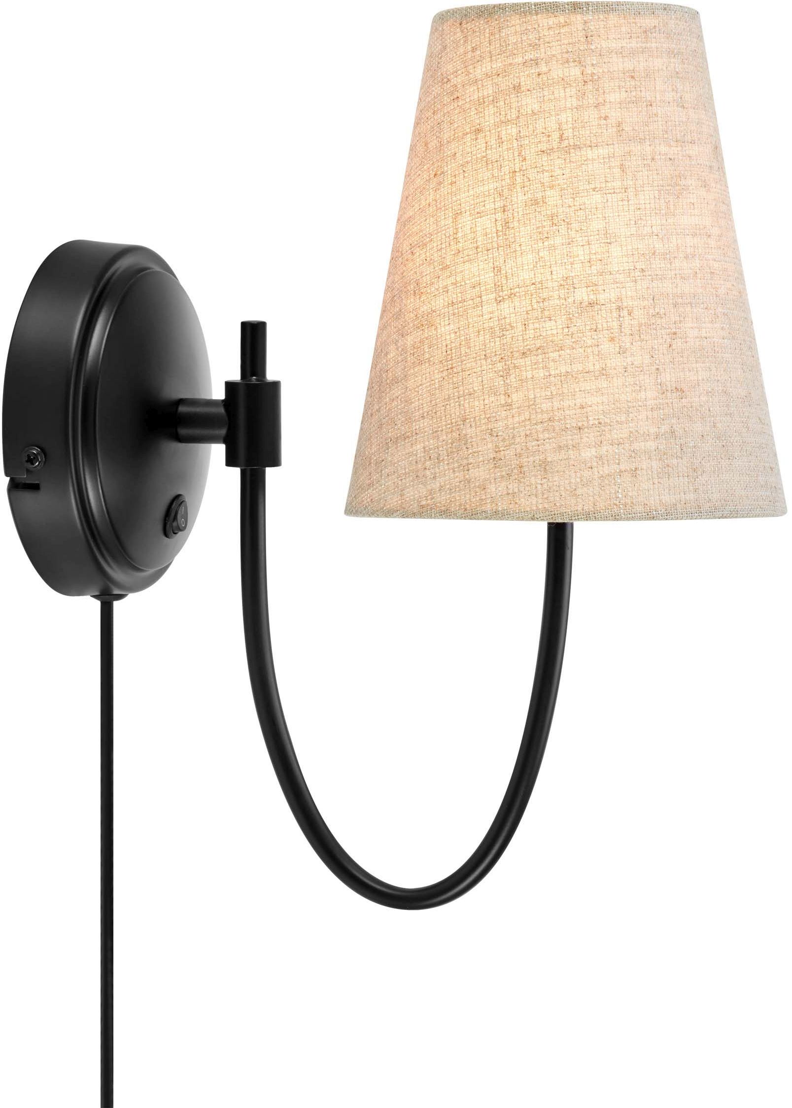 Markslöjd Amar wandlamp 1x40 W zwart-beige 108907