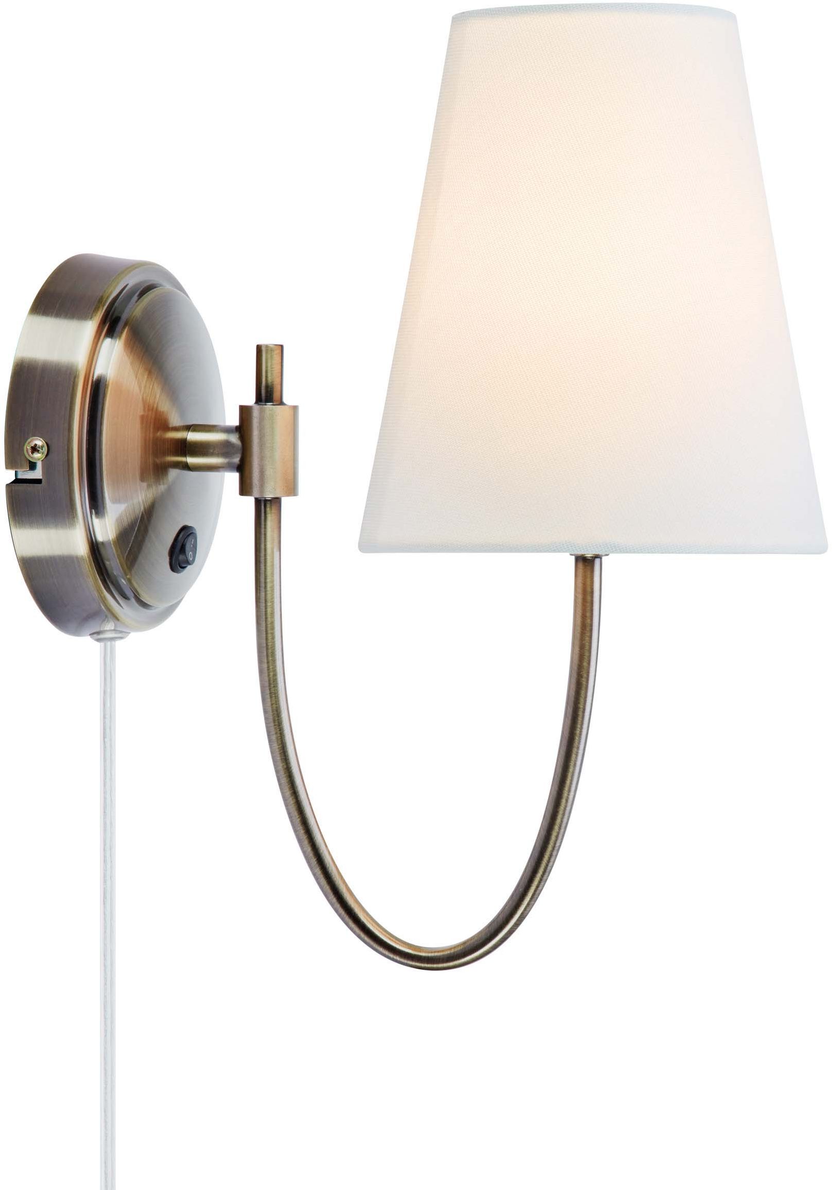 Markslöjd Amar wandlamp 1x40 W wit-messing 108908