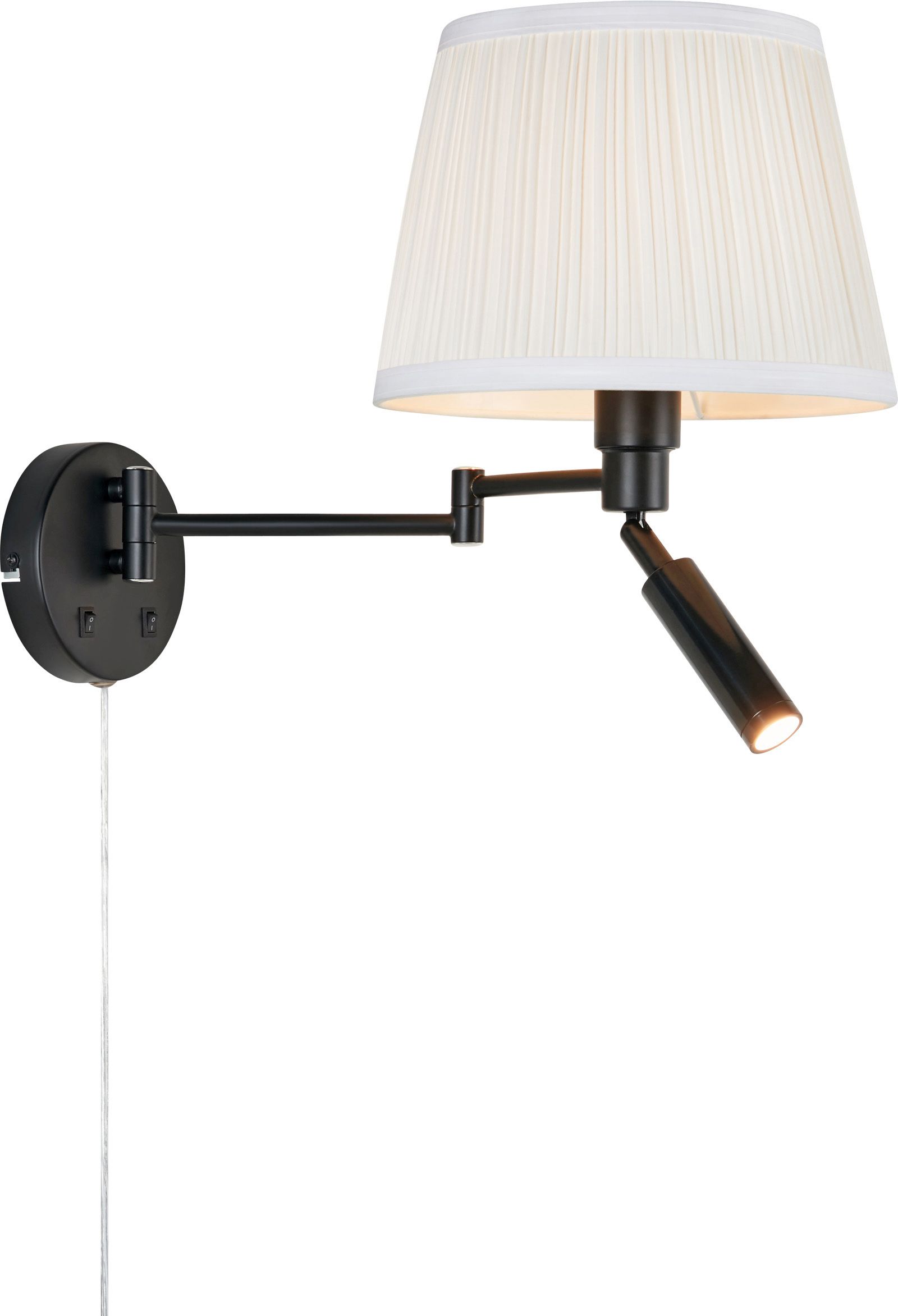Markslöjd Pivot wandlamp 1x60 W zwart 109016