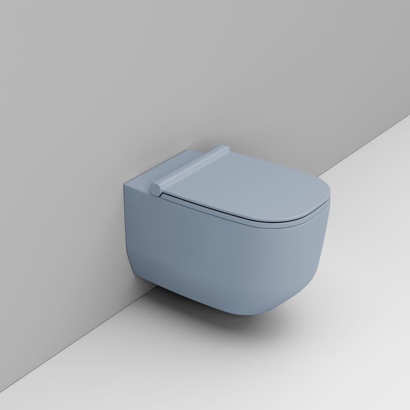 Ceramica Dolomite Alba toiletpot hangend zonder kraag blauw D502571
