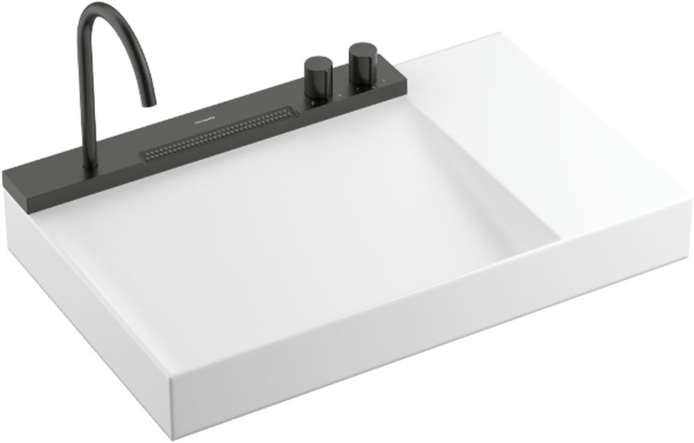 Hansgrohe Avalegra wastafel met kraan 78x47.5 cm rechthoekig klassiek-inbouw wit glans 22473340
