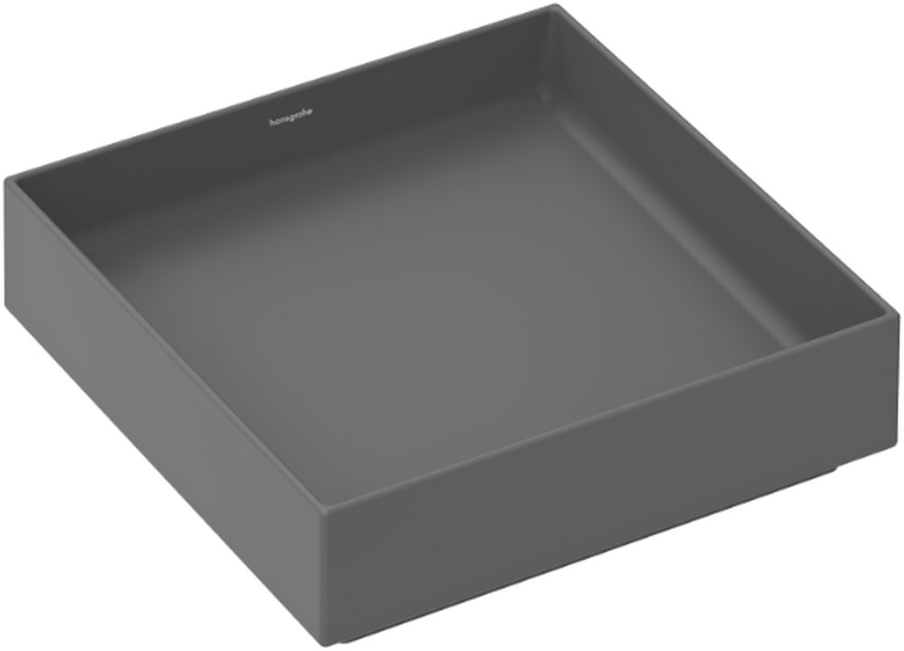 Hansgrohe Xuniva Evo E wastafel 40x40 cm vierkant opbouw grijs/steen mat 60324760