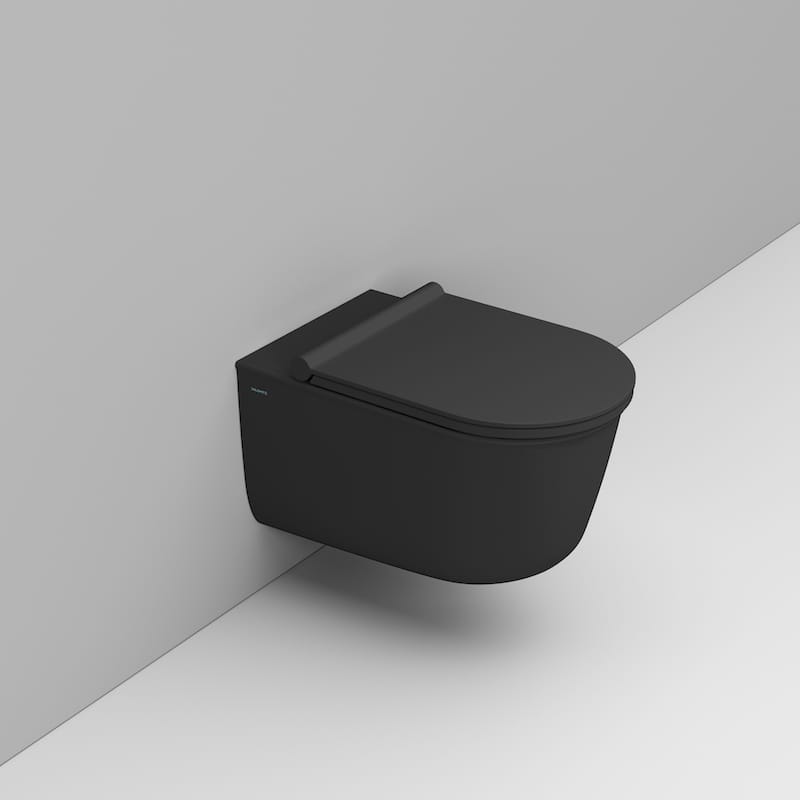 Ceramica Dolomite Mayka toiletpot hangend zonder kraag zwart D482581