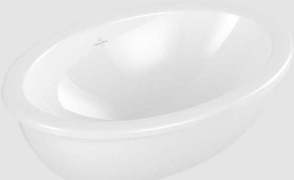 Villeroy & Boch Loop & Friends wastafel 66x47 cm ovaal inbouw wit glans 4A6301R1