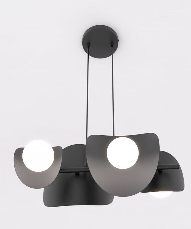 Emibig Elementi hanglamp 4x8 W zwart 1491/4