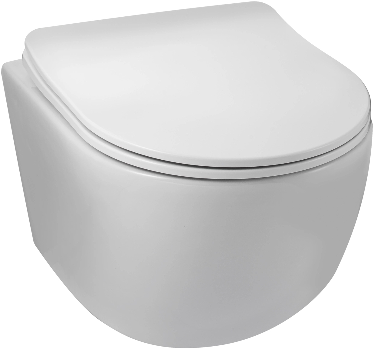 Balneo Luna toiletpot met softclose toiletbril hangend zonder kraag wit G0101010101-2
