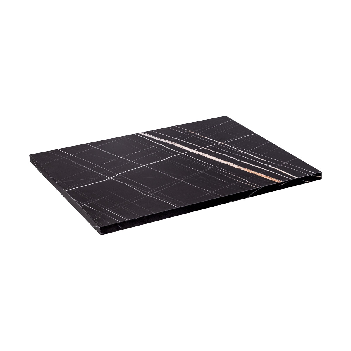 Oltens Tera badkamerblad op kast 60x45 cm zwart 63028990