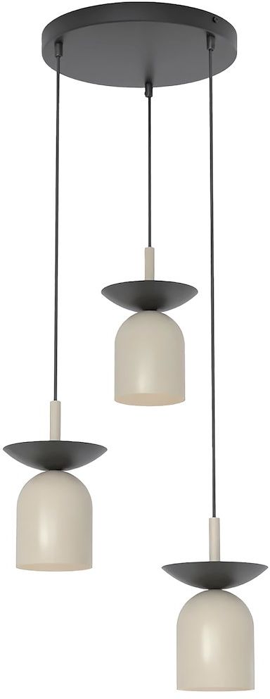 Emibig Ego hanglamp 3x10 W zwart-cappuccino 1612/3PREM
