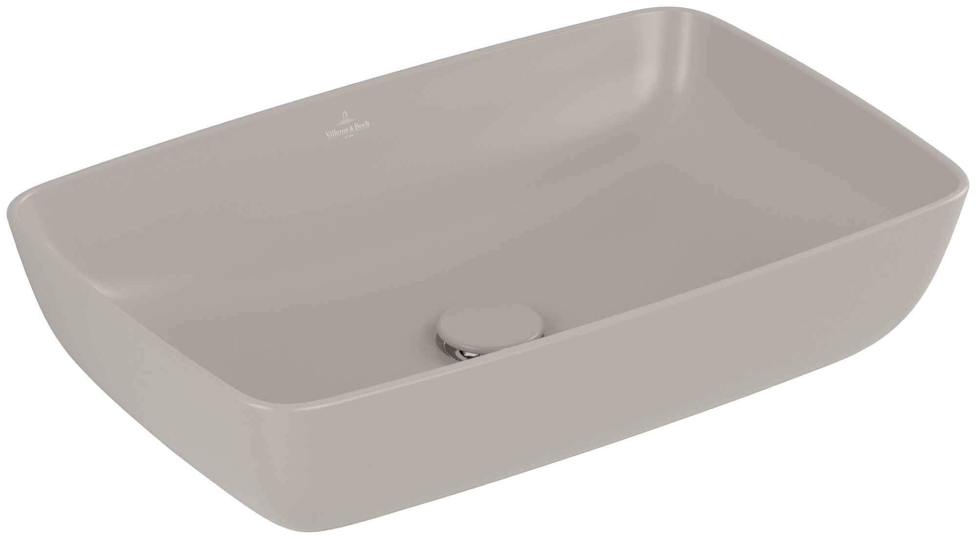 Villeroy & Boch Artis wastafel 58x38.5 cm rechthoekig opbouw brons/beige mat 417258AM