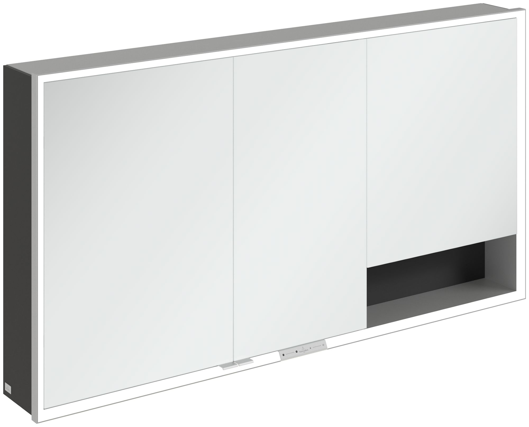 Villeroy & Boch My View+ kast 140x16.8x75 cm met spiegel zwart A48114VL