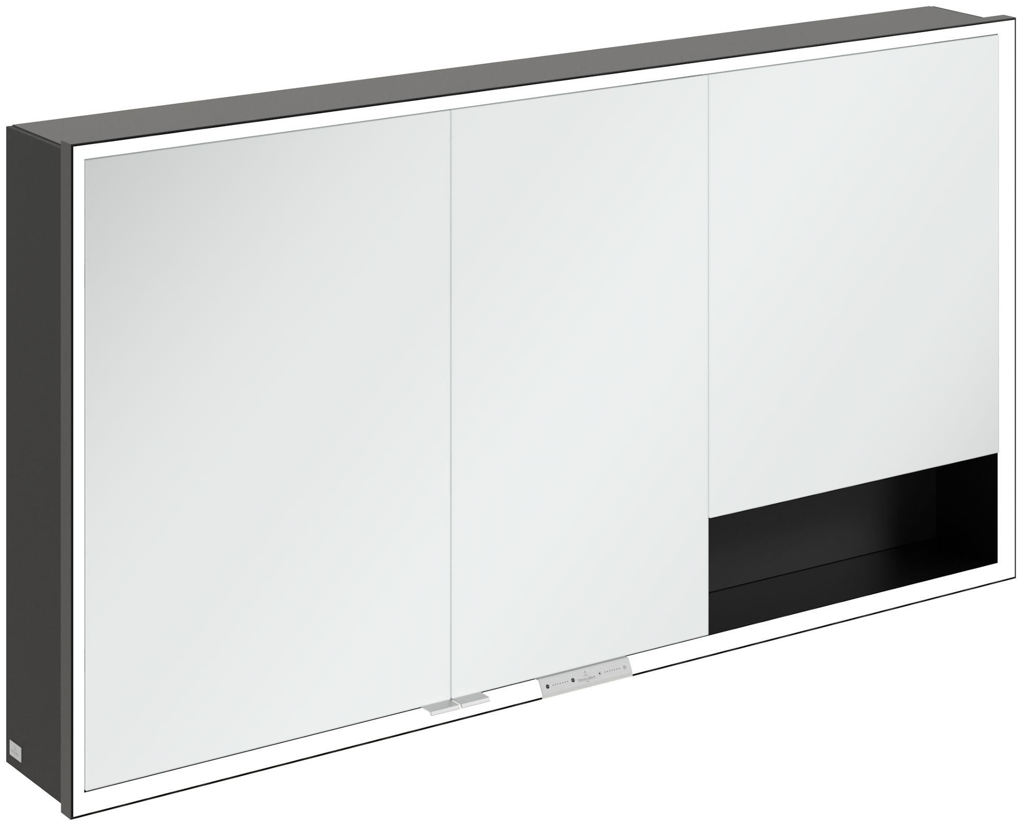 Villeroy & Boch My View+ kast 140x16.8x75 cm met spiegel zwart B48114VL