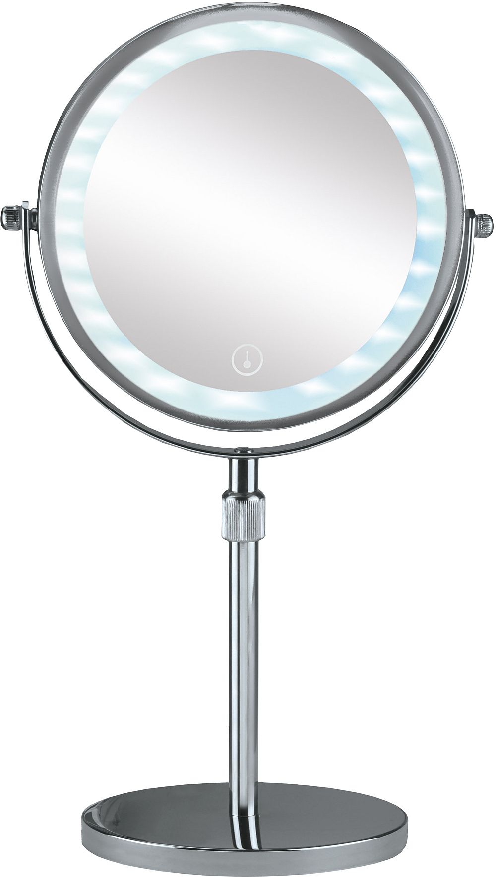Kleine Wolke LED Mirror make-upspiegel 20.5x37 cm rond met verlichting zilveren 8507124886