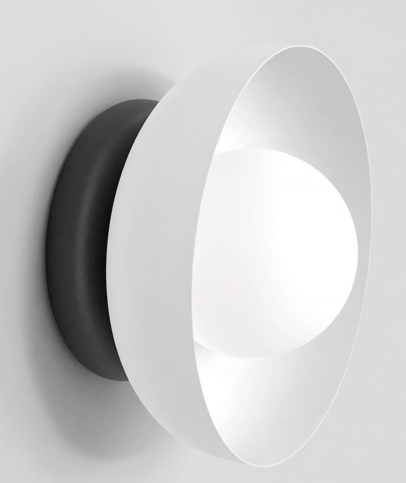 Emibig Ozzy wandlamp 1x8 W wit-zwart 1516/K1