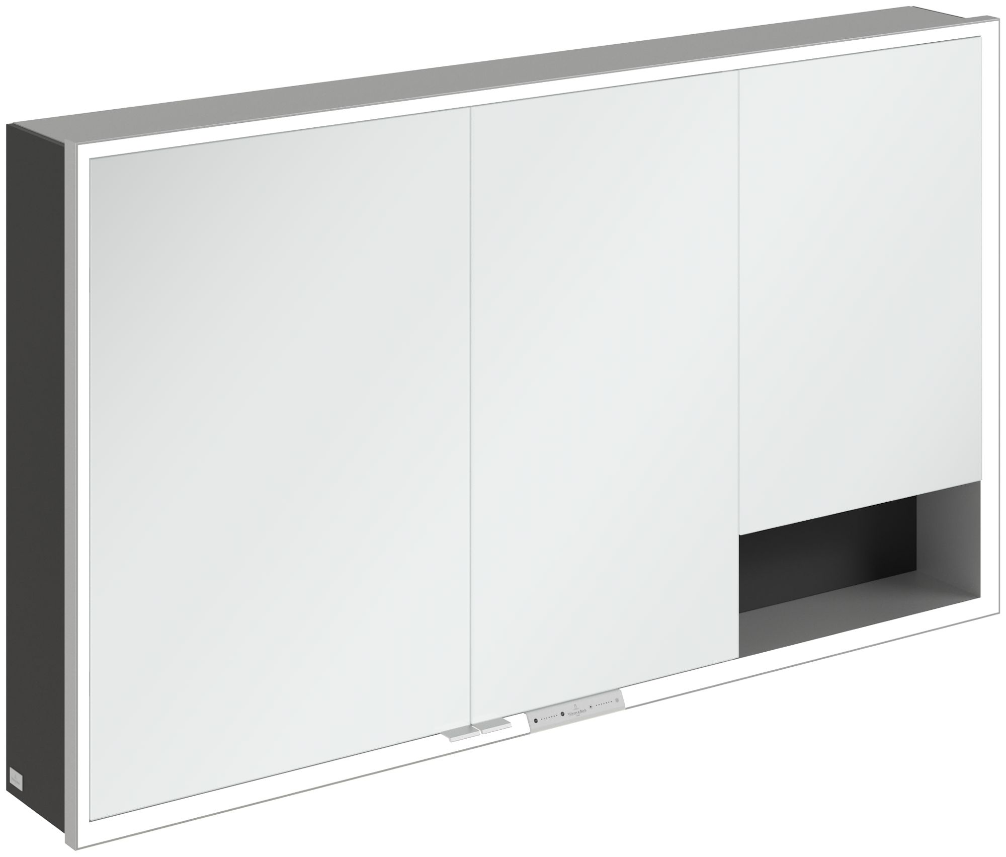 Villeroy & Boch My View+ kast 130x16.8x75 cm met spiegel zwart A48113VL