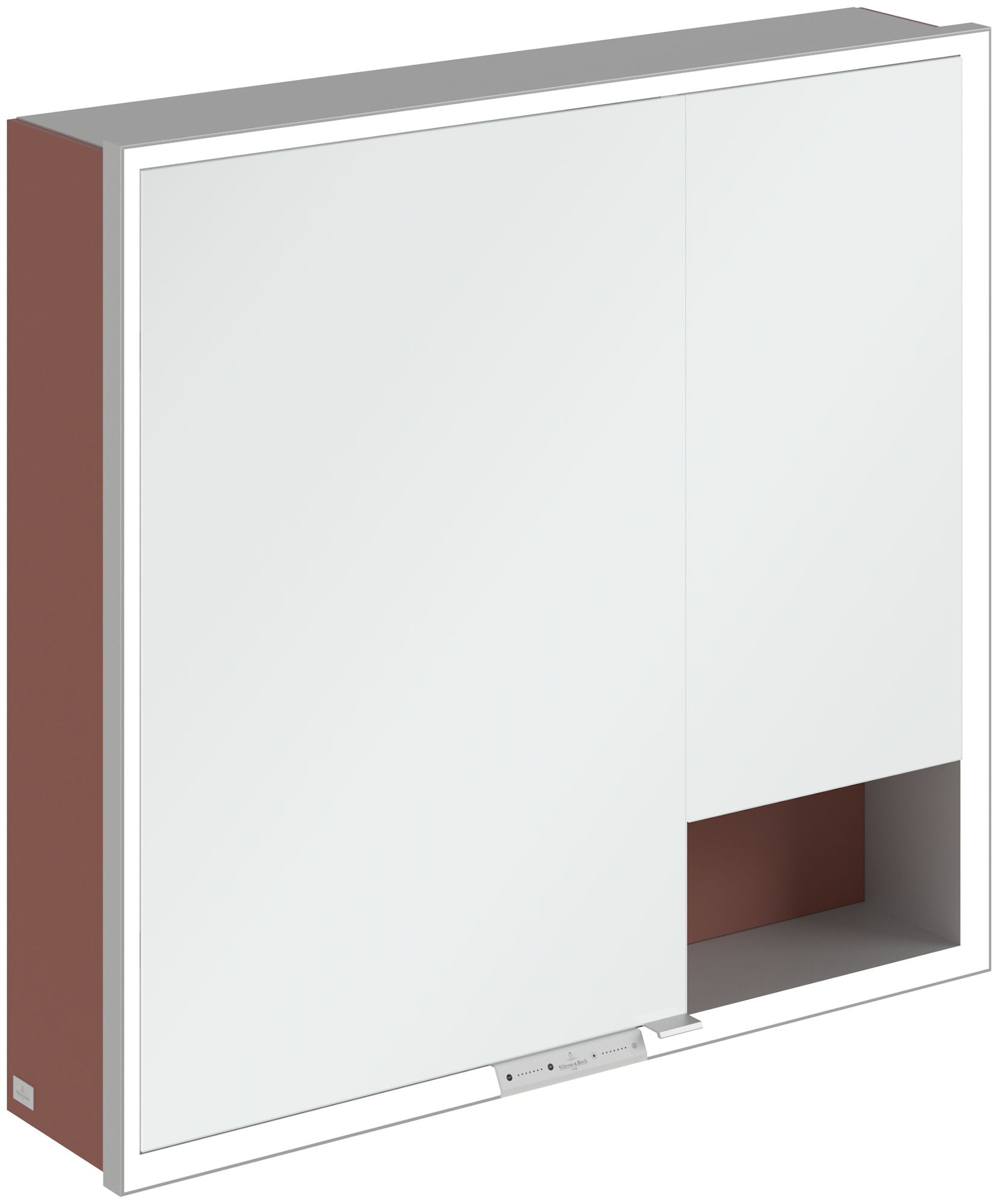 Villeroy & Boch My View+ kast 80x16.8x75 cm met spiegel rood A48180AH