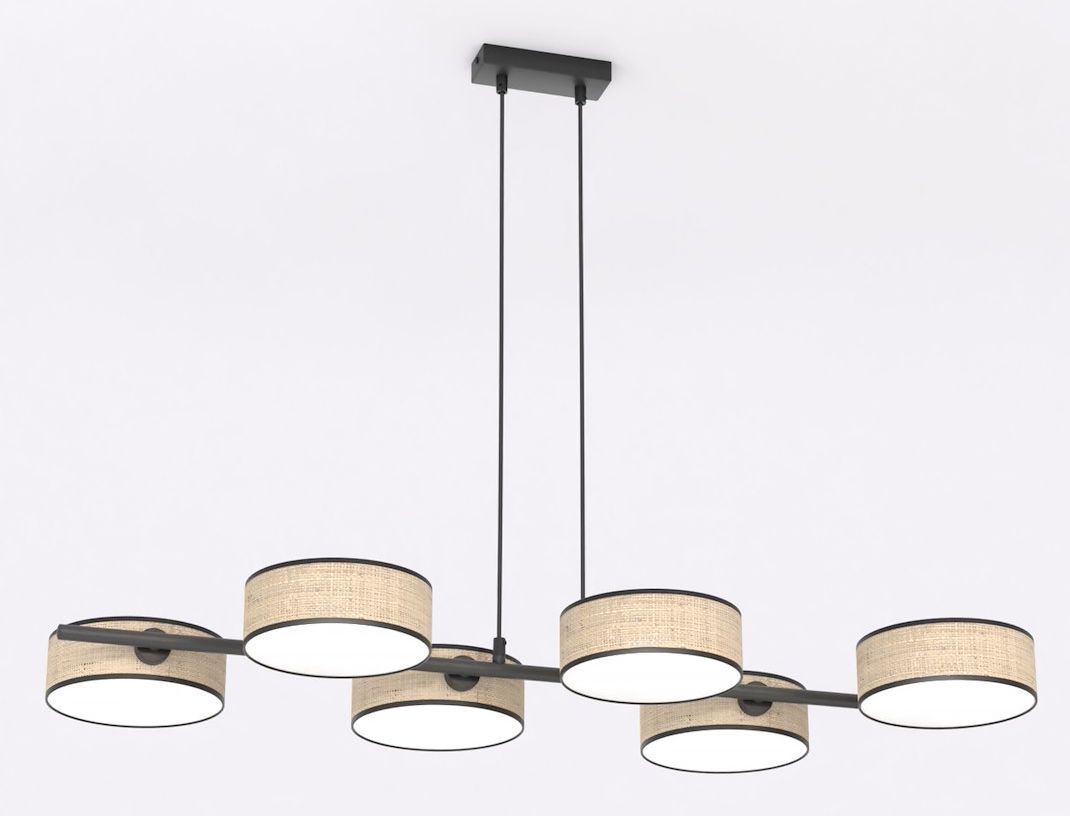 Emibig Drumz hanglamp 6x10 W beige 1565/6