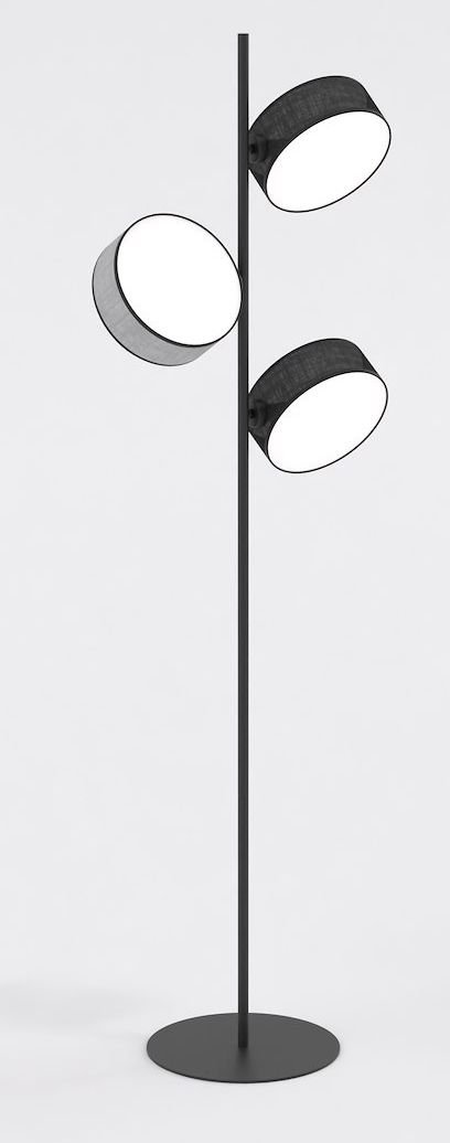 Emibig Drumz staanlamp 3x10 W zwart-grijs 1567/LP3