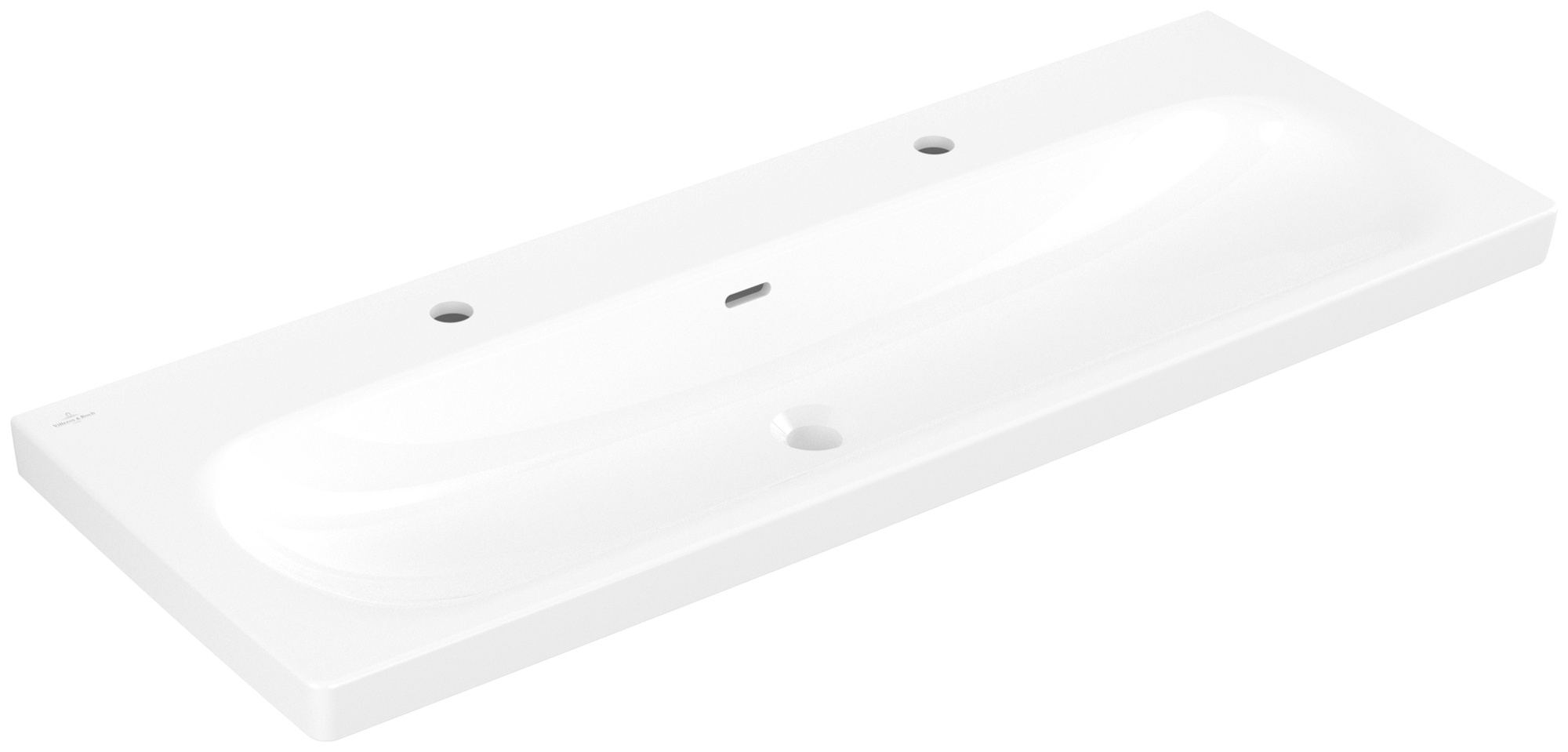 Villeroy & Boch Skyla wastafel 120x46 cm rechthoekig meubel wit glans 5A51C4R1