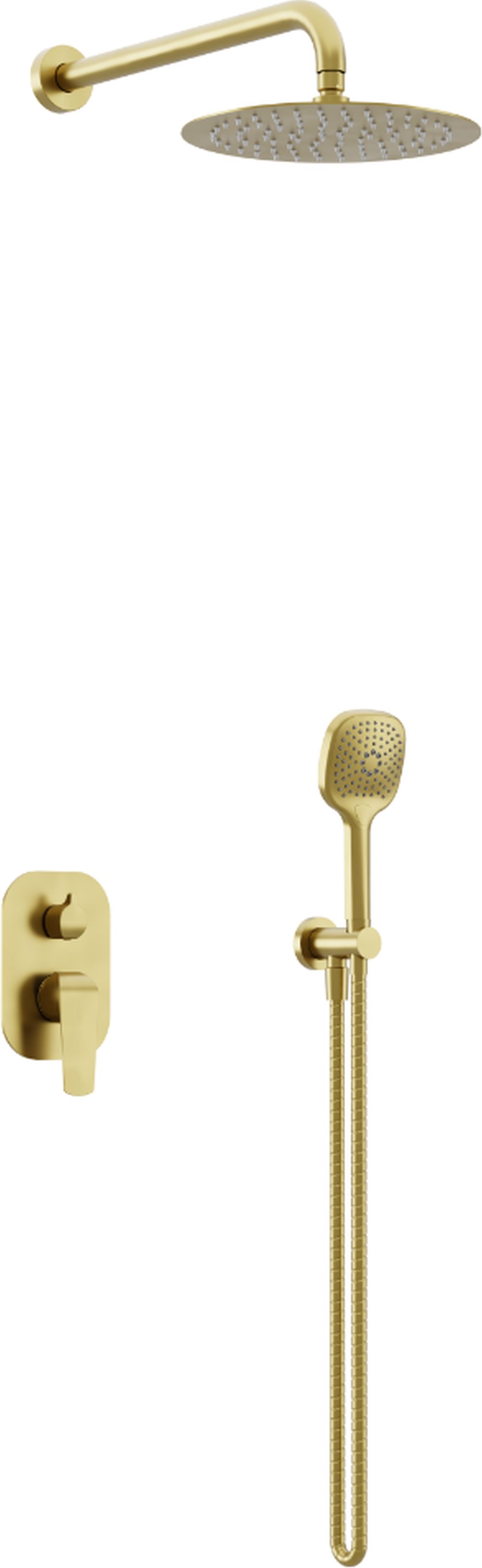 Excellent Clever 2.0 doucheset inbouw met regendouche gouden AREX.SET.4147GB
