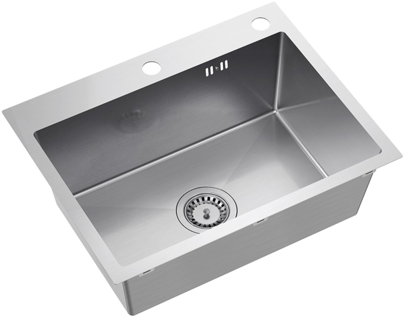 Ruvetti Look stalen spoelbak 58x45 cm staal 5003L_BS60_W