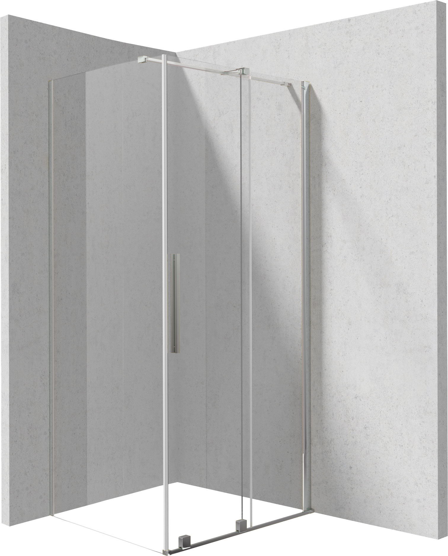 Deante Prizma douchecabine 100x80 cm rechthoekig chroom glans/helder glas KPN0P10S08