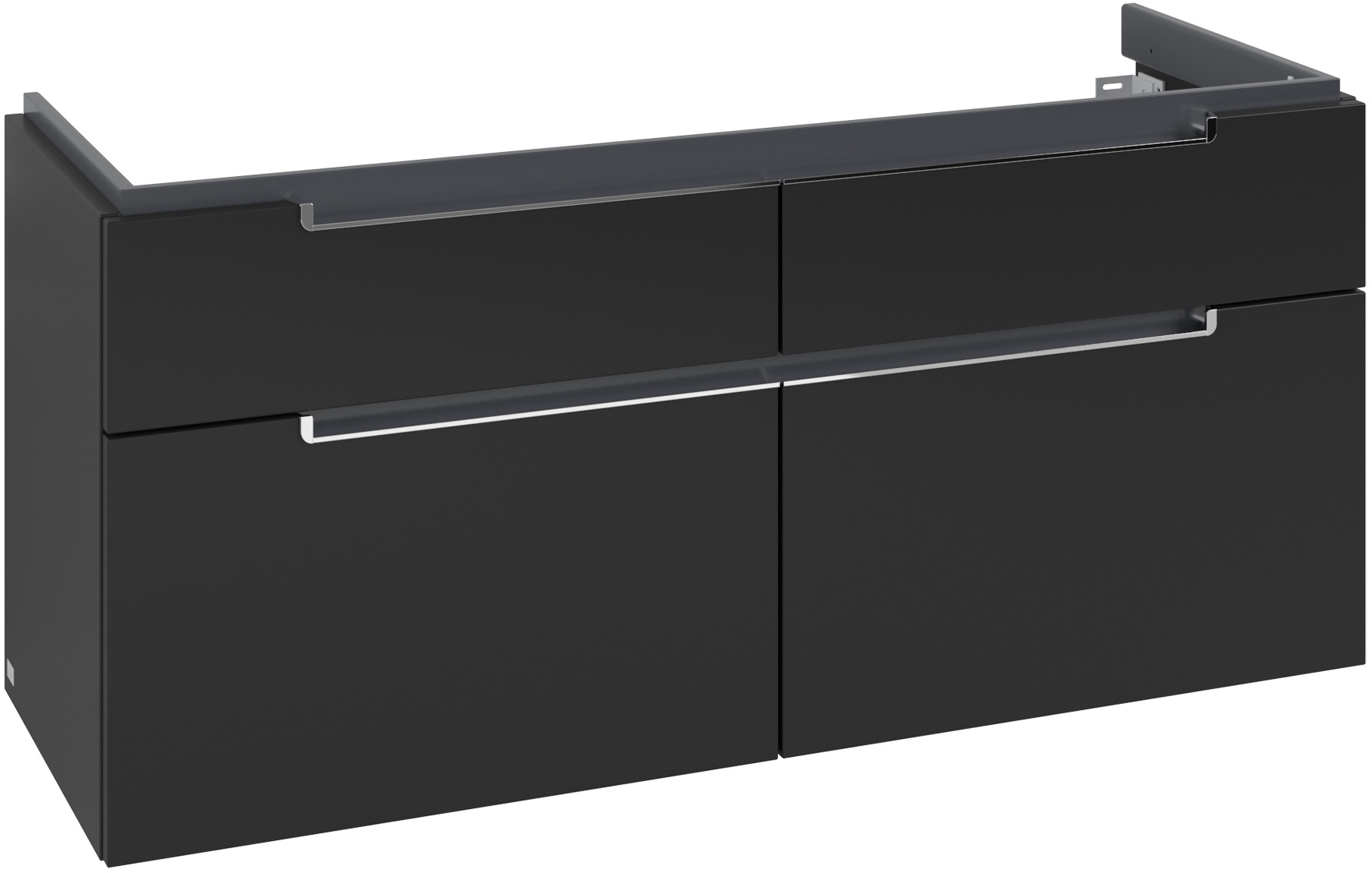 Villeroy & Boch Subway 2.0 kast 128.7x44.9x59 cm hangend onder de wastafel zwart A91710VL