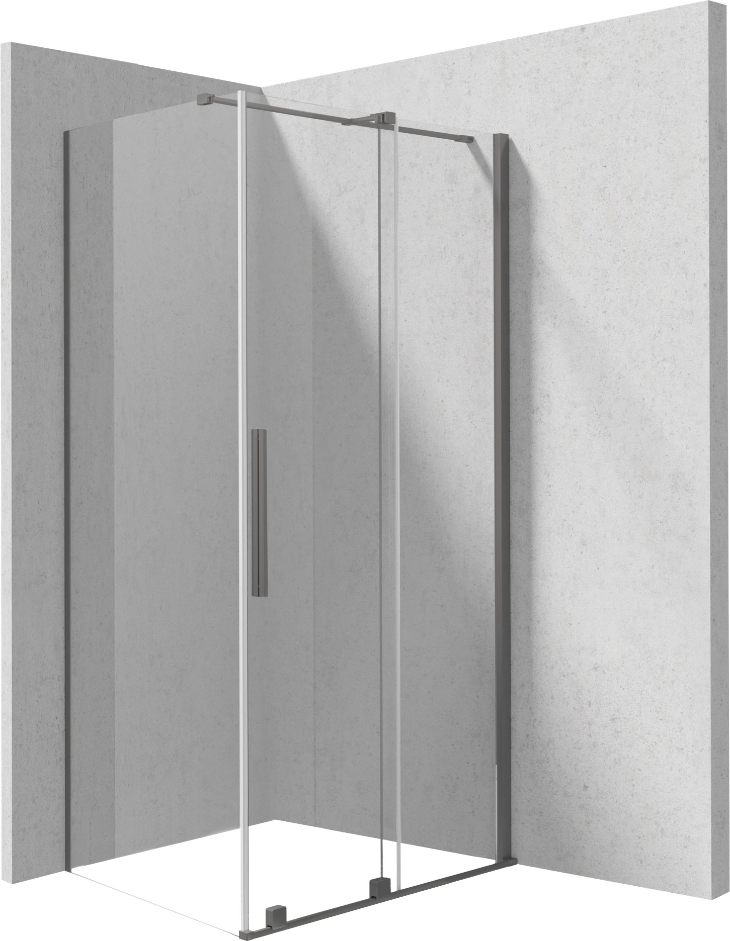 Deante Prizma douchecabine 140x70 cm rechthoekig mat/helder glas KPNDP14S07