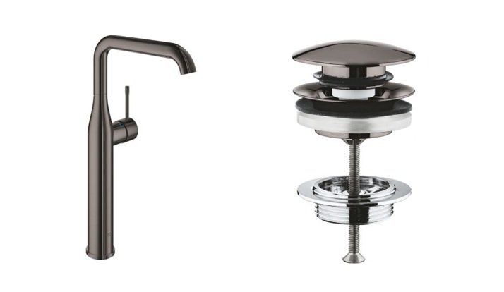 Set wastafelkraan Grohe Essence New 32901A01, wastafelstop Grohe 65807A00