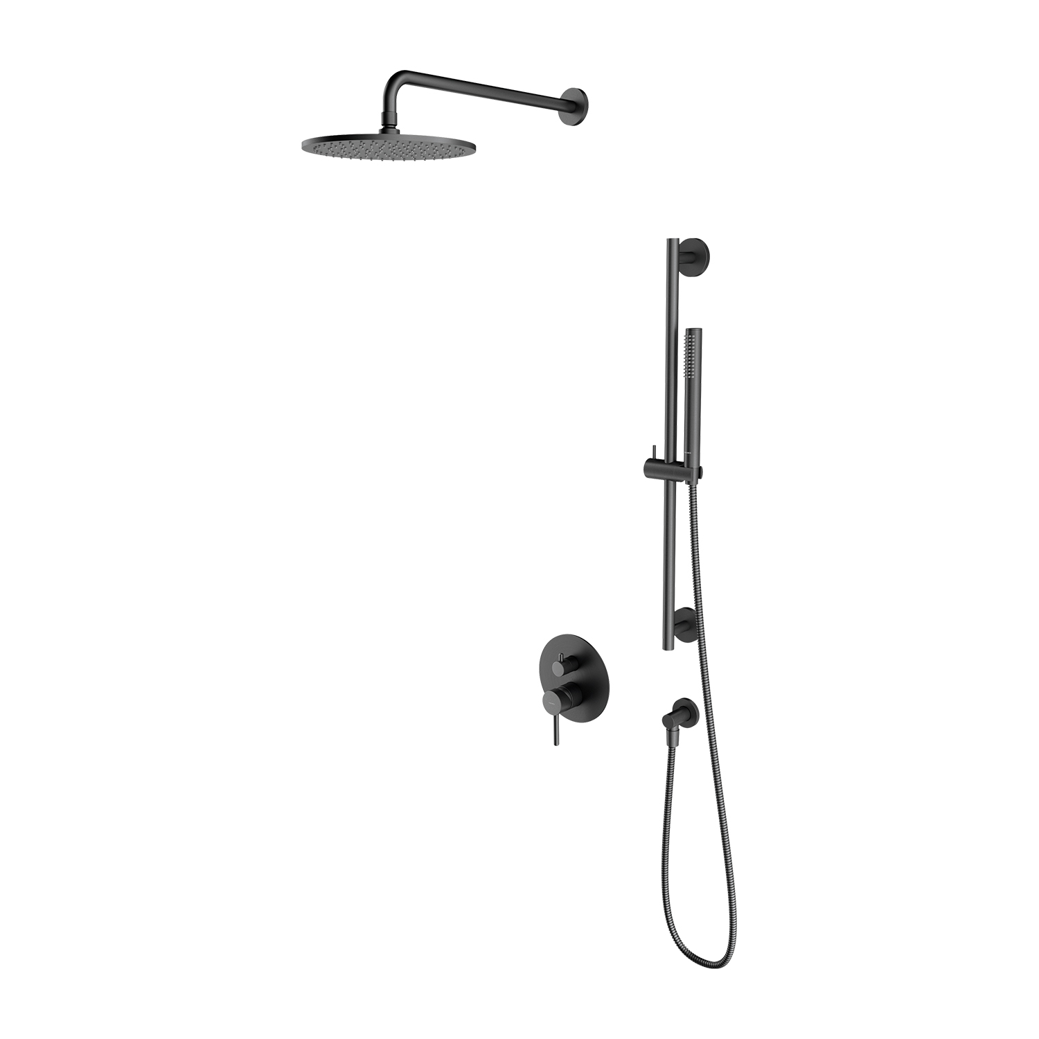 Omnires Y doucheset inbouw met regendouche grafiet SYSY47GR