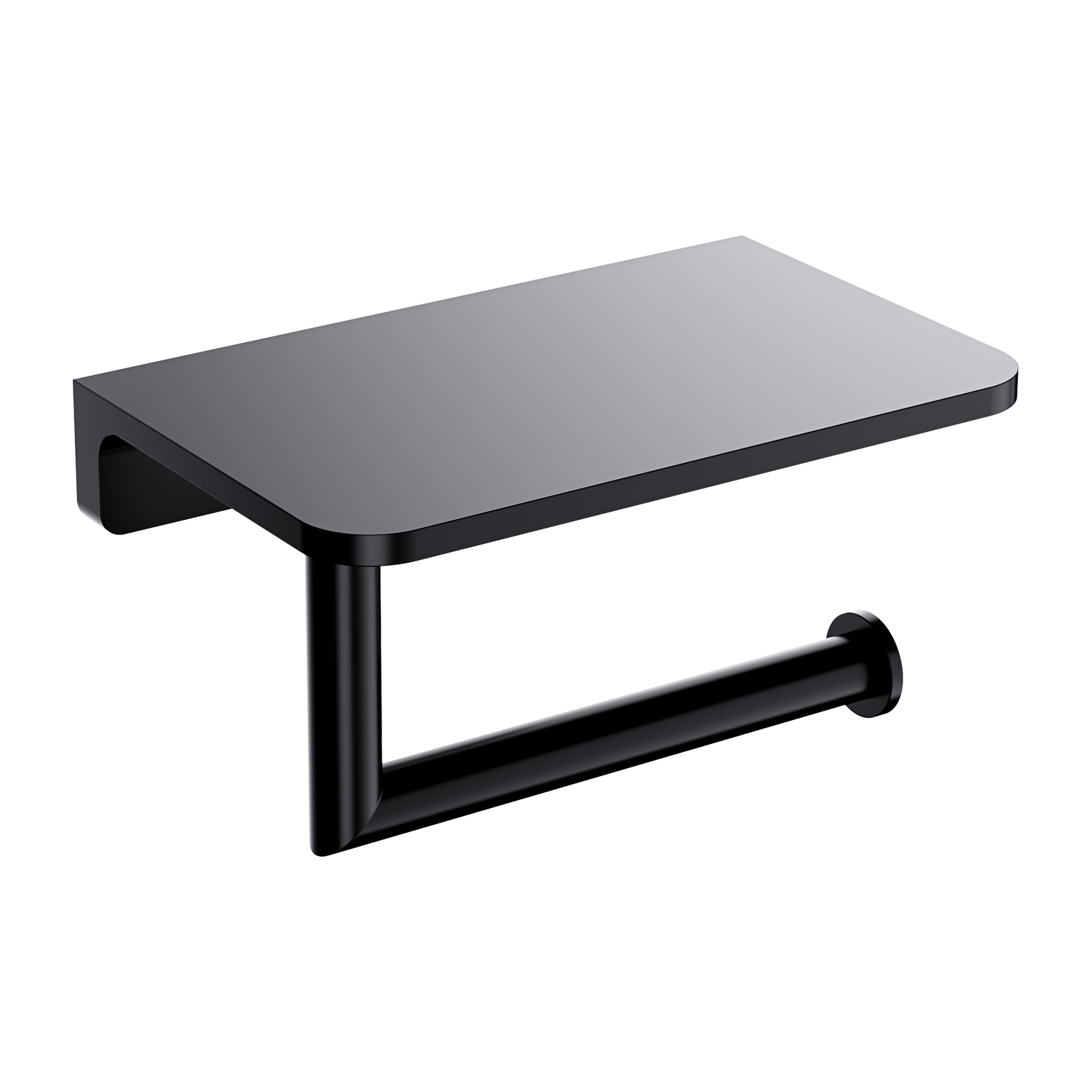 Omnires Modern Project toiletpapierhouder zwart MP60511BL