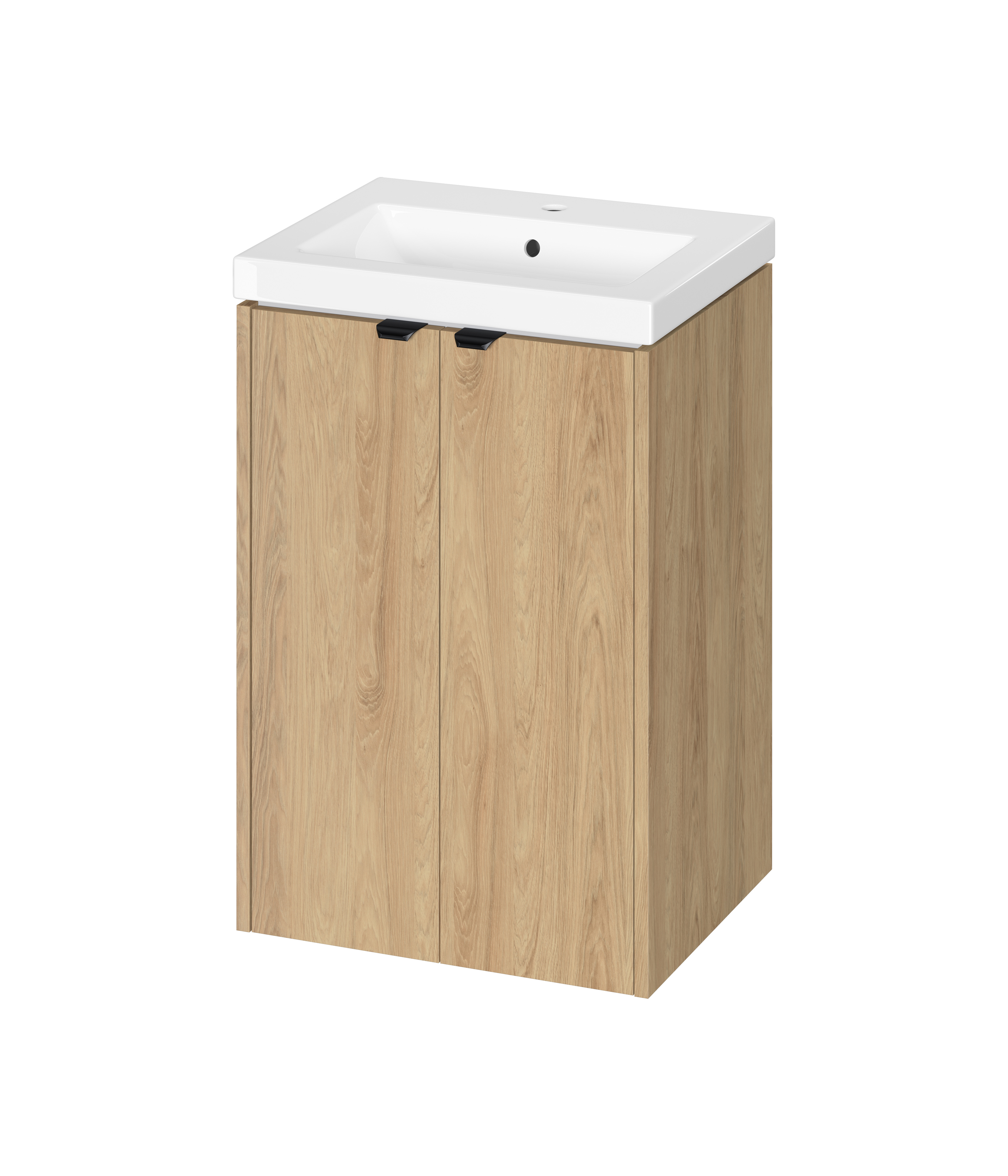 Cersanit Ovida wastafel met kast 50 cm eik S4047-004