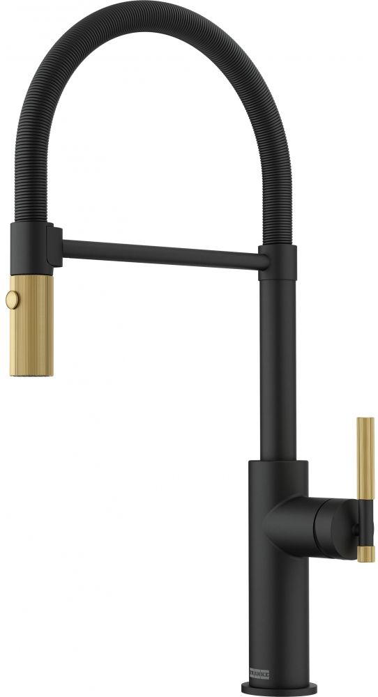 Franke Maris Stripes keukenkraan staand zwart-goud/antiek goud 115.0747.679