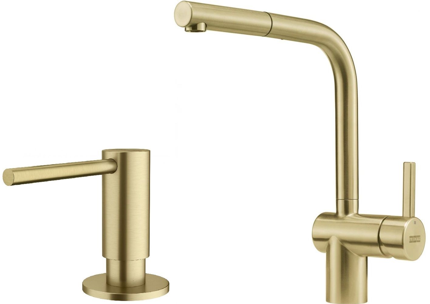Set keukenkraan Franke Atlas 115.0681.242, vloeistofdispenser Franke Atlas 112.0717.105