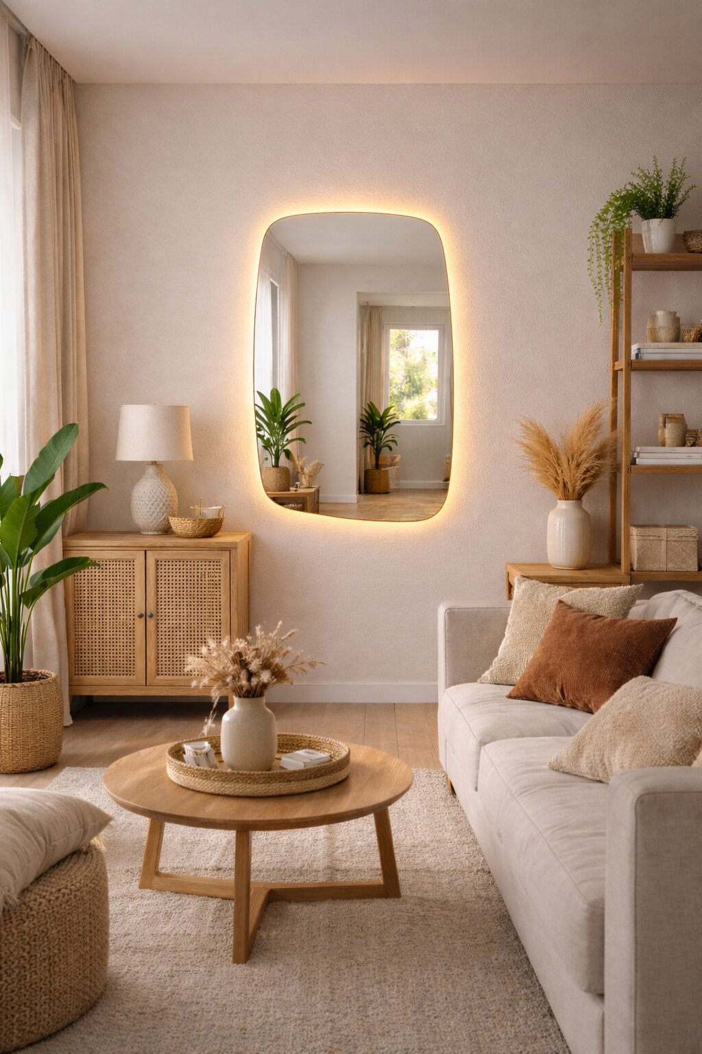 Baltica Design Stone Calm spiegel 60x90 cm met verlichting 5904107933177