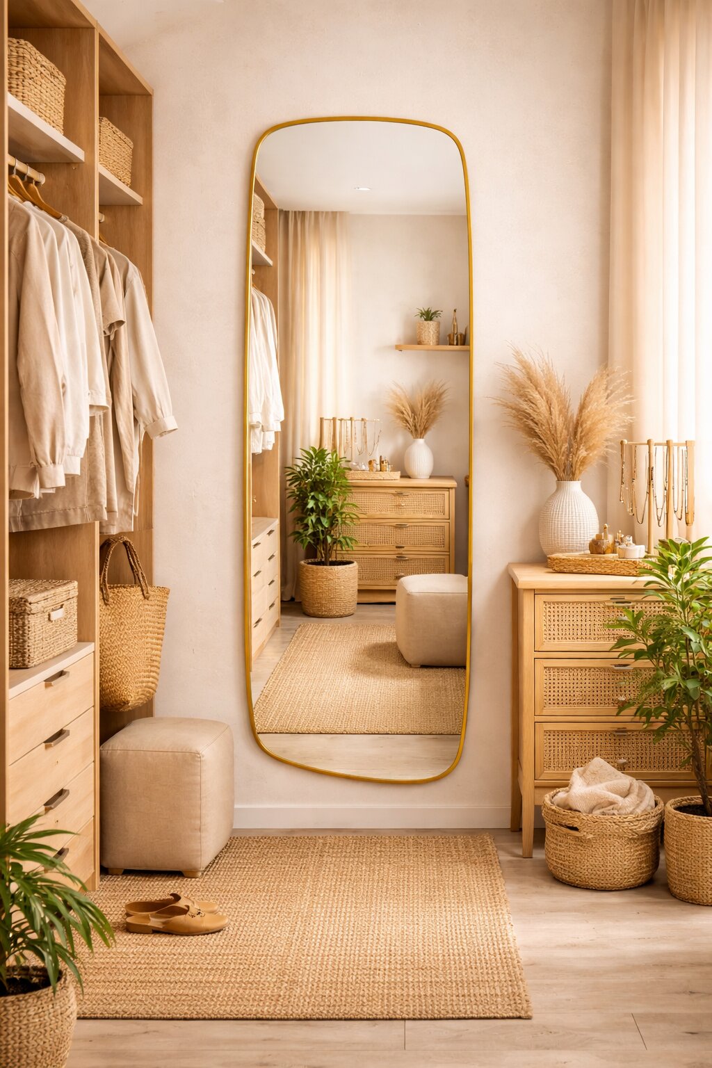 Baltica Design Stone Calm spiegel 50x155 cm gouden 5904107932934