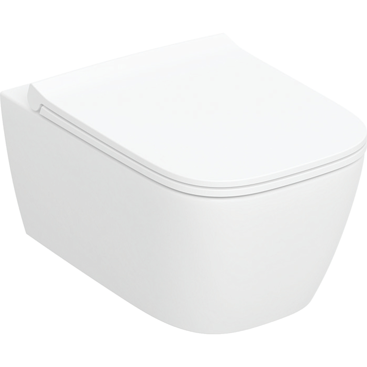 Geberit Smyle Square toiletpot met softclose toiletbril hangend zonder kraag met vortexspoeling wit glans 503.171.00.1
