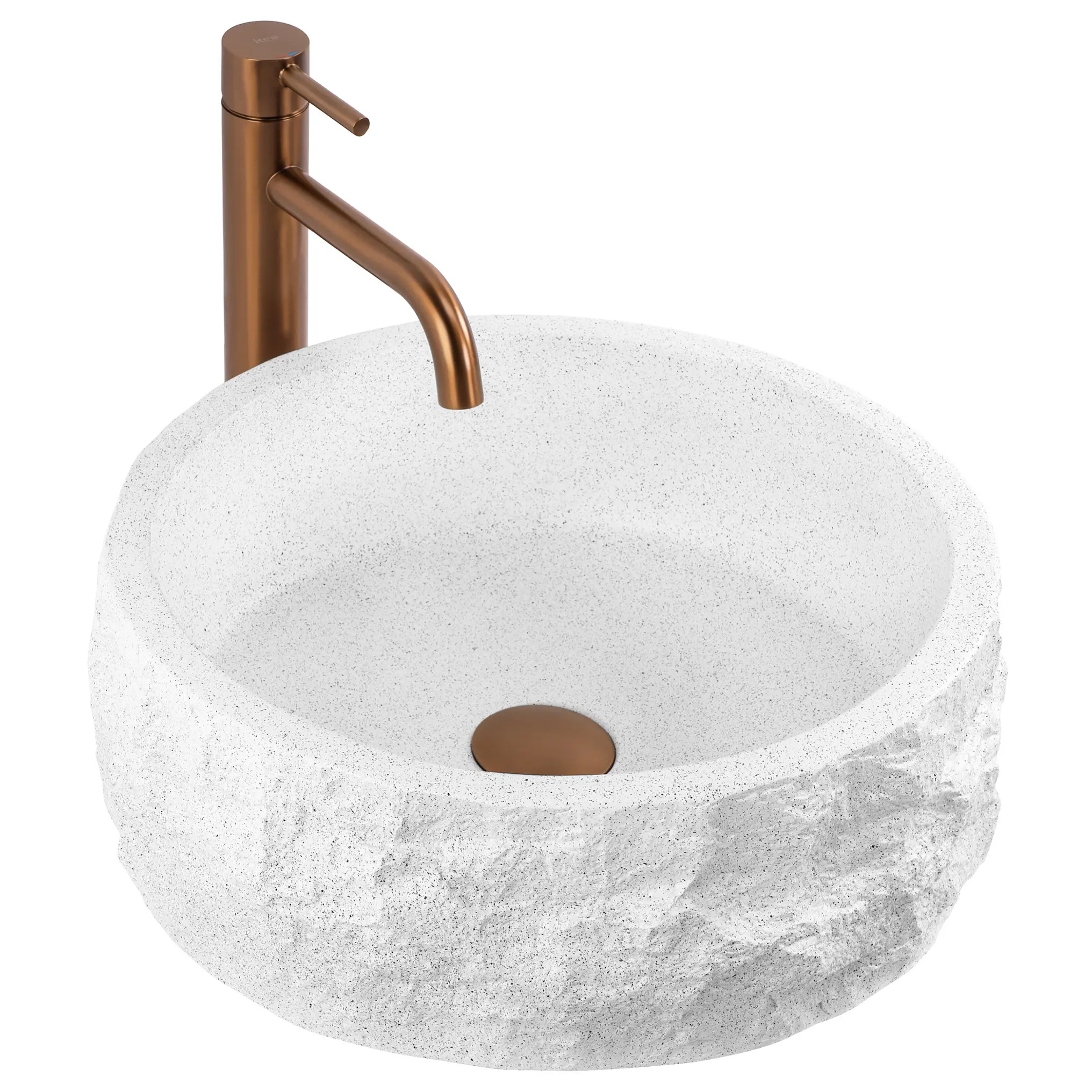 Rea Alice wastafel 38.5x38.5 cm rond opbouw wit mat REA-U3500