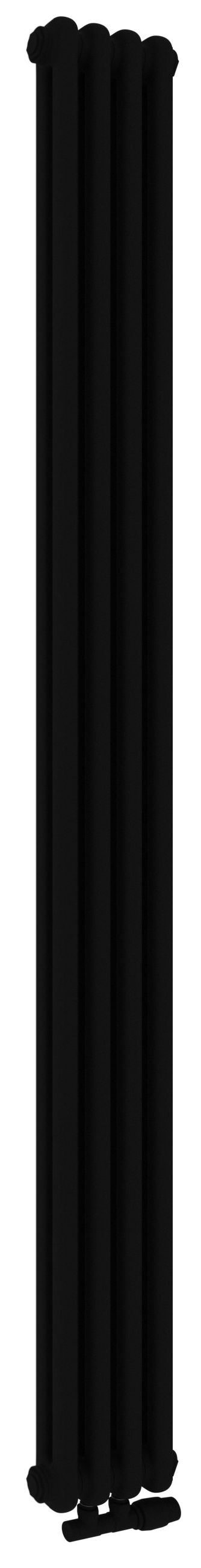 Irsap Tesi 2 kamerverwarming 200x27 cm podłączenie onder zwart IRS-TES-2200-06 K1