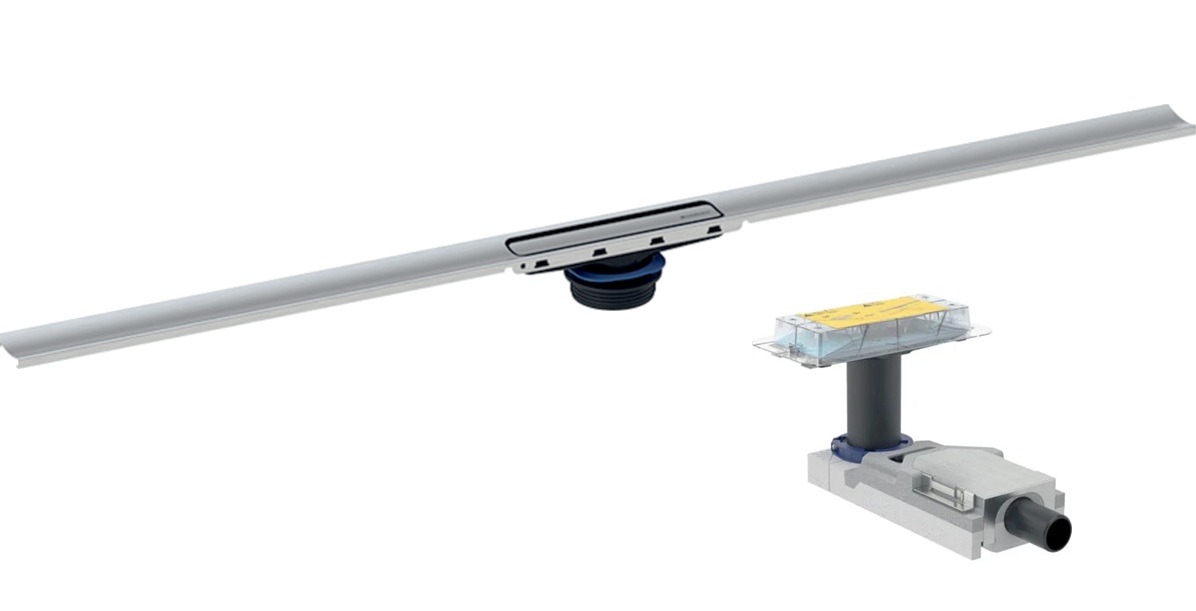 Set lineaire afvoer Geberit CleanLine 154.501.KS.1, doucheafvoer Geberit CleanLine 154.152.00.1