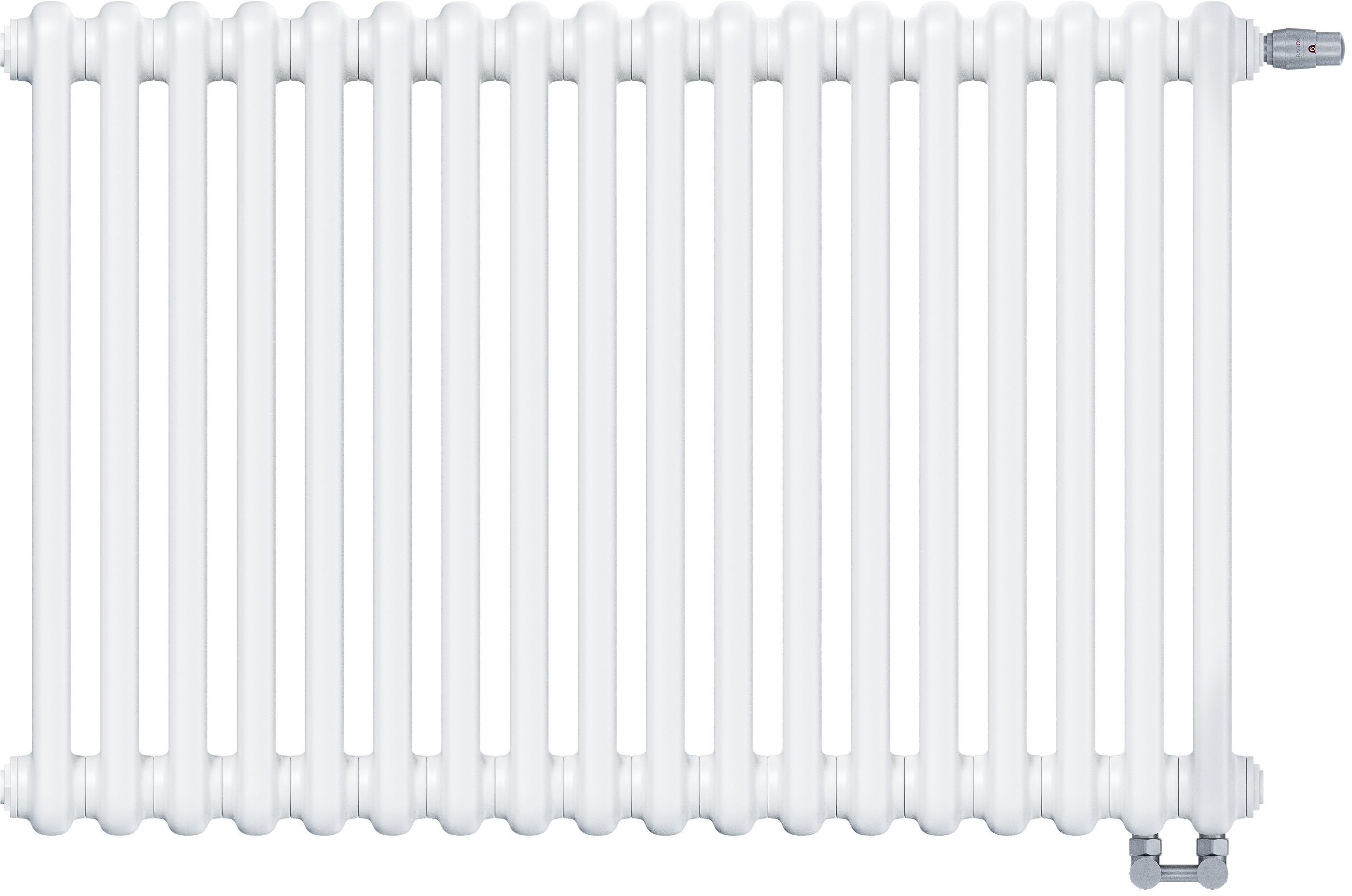 Irsap Tesi 2 kamerverwarming 56.5x90 cm podłączenie onder wit IRS-TES-2056-20-B25