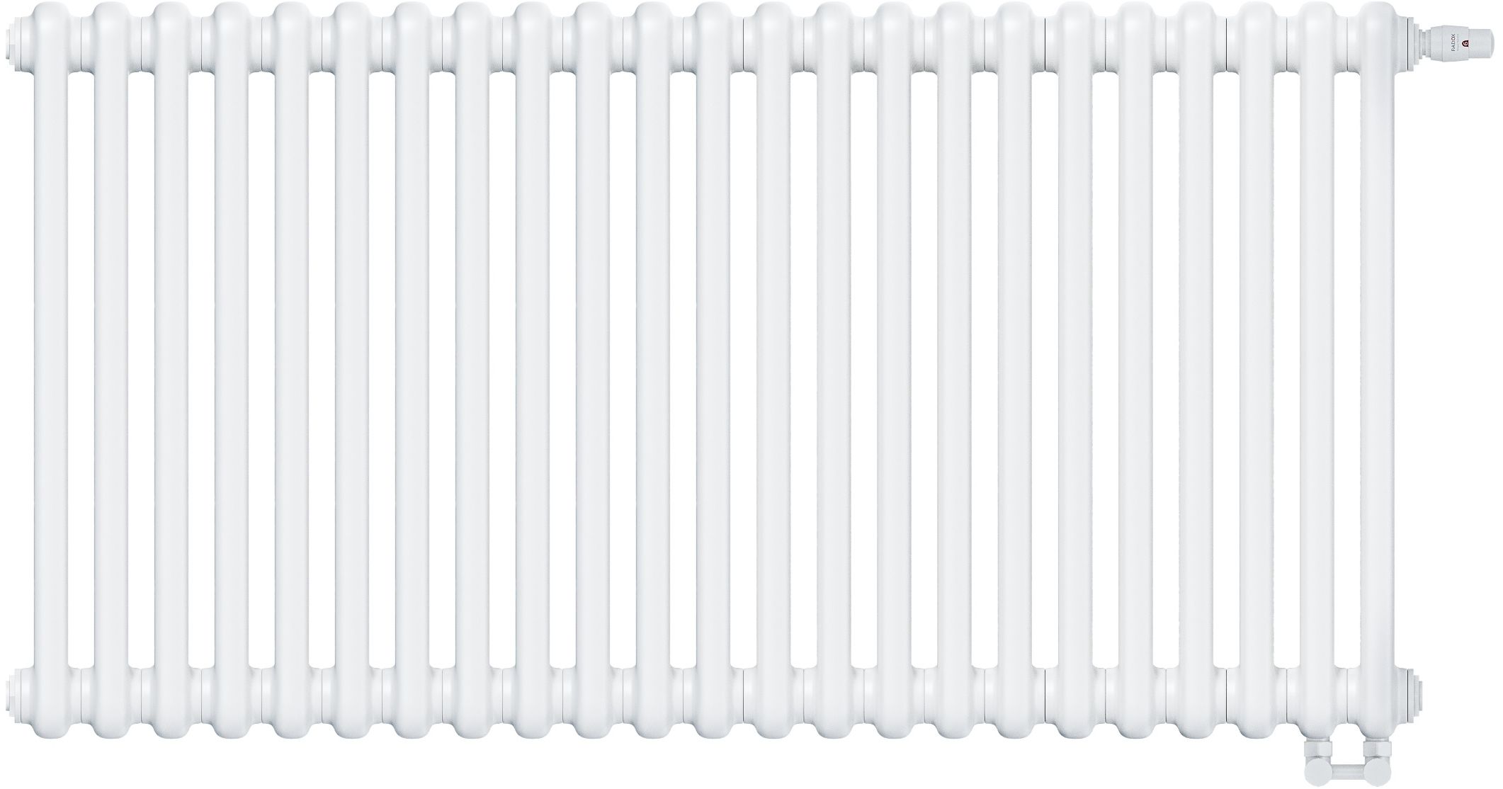 Irsap Tesi 2 kamerverwarming 56.5x103.5 cm podłączenie onder wit IRS-TES-2056-23-B25