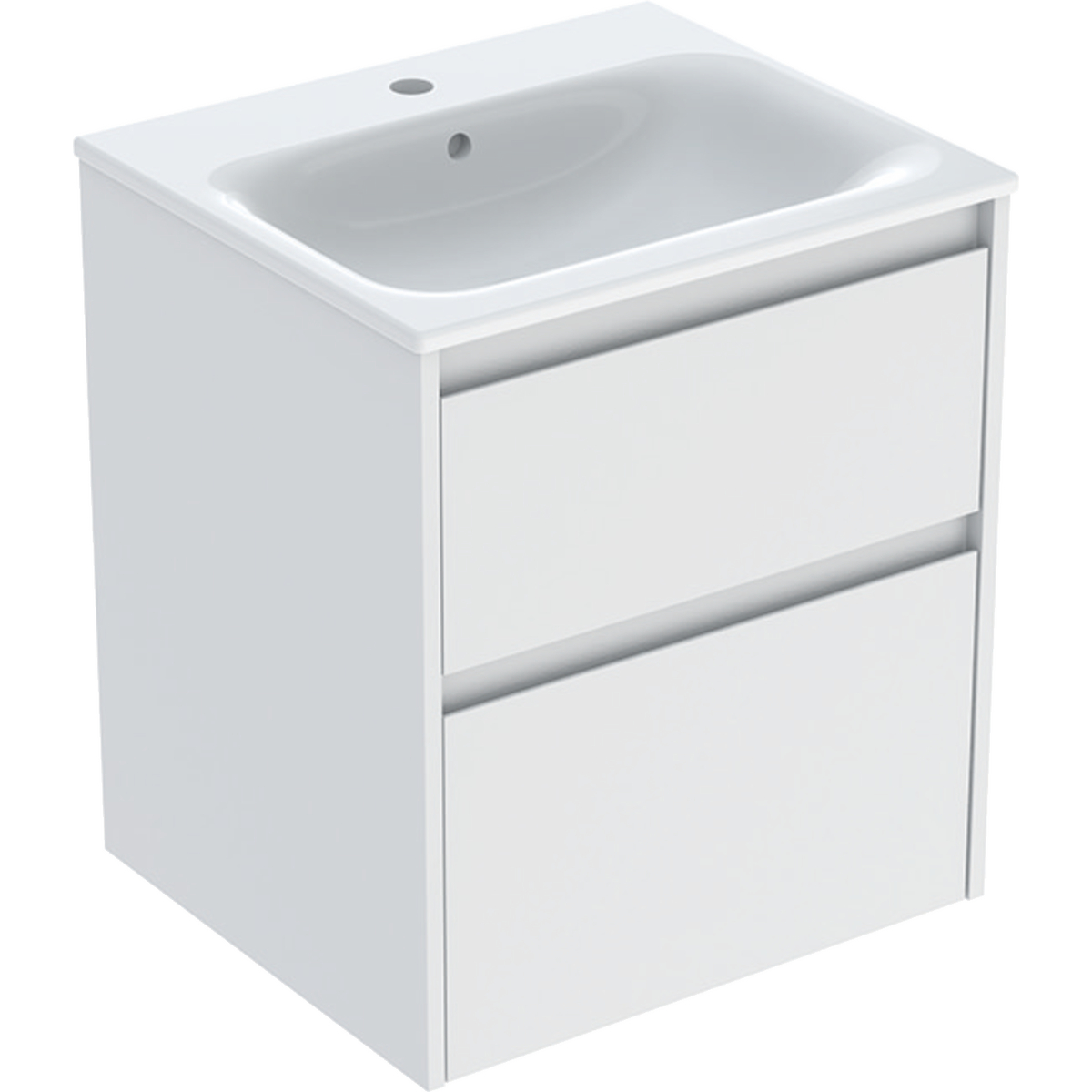 Geberit Selnova Square wastafel met kast 55 cm wit 504.137.00.1