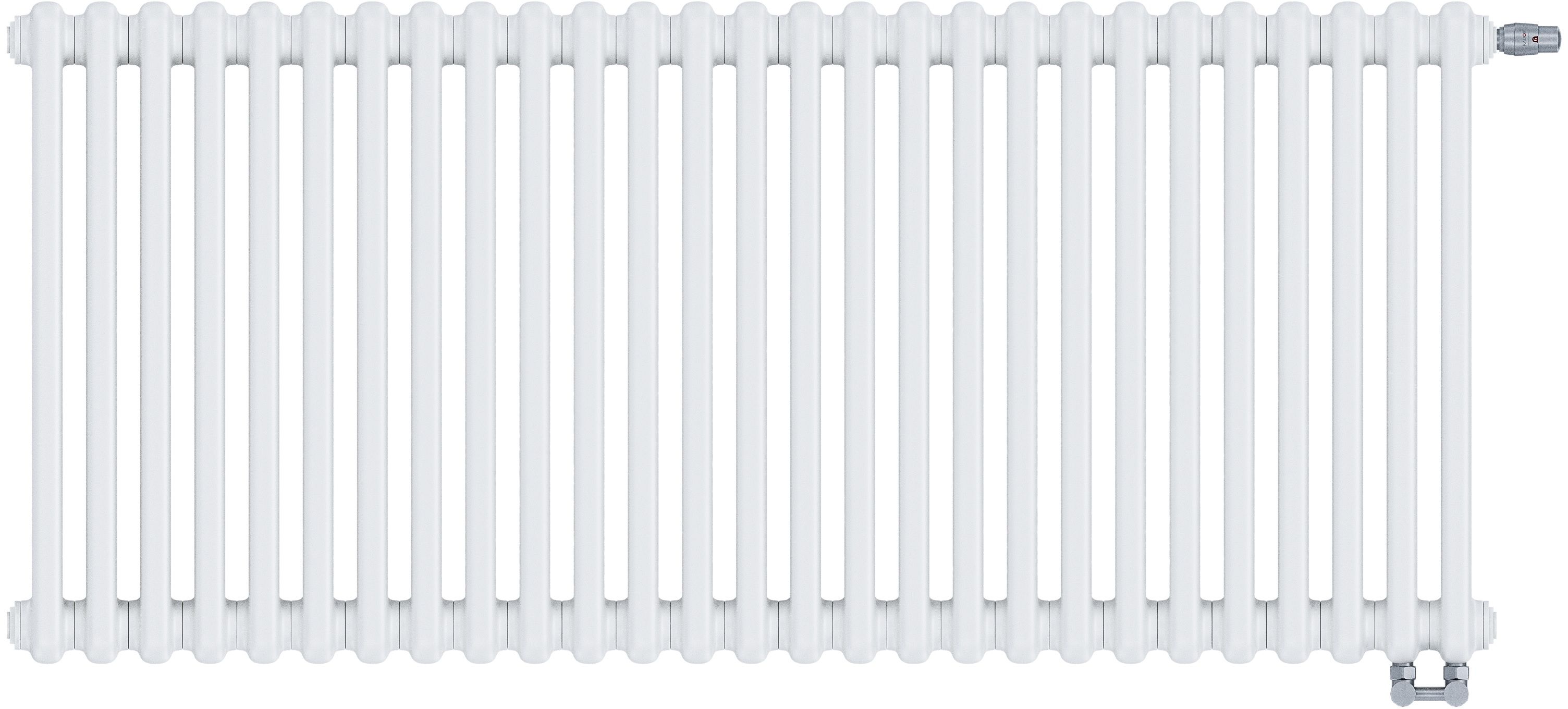 Irsap Tesi 2 kamerverwarming 112.5x56.5 cm podłączenie onder wit IRS-TES-2056-25-B25