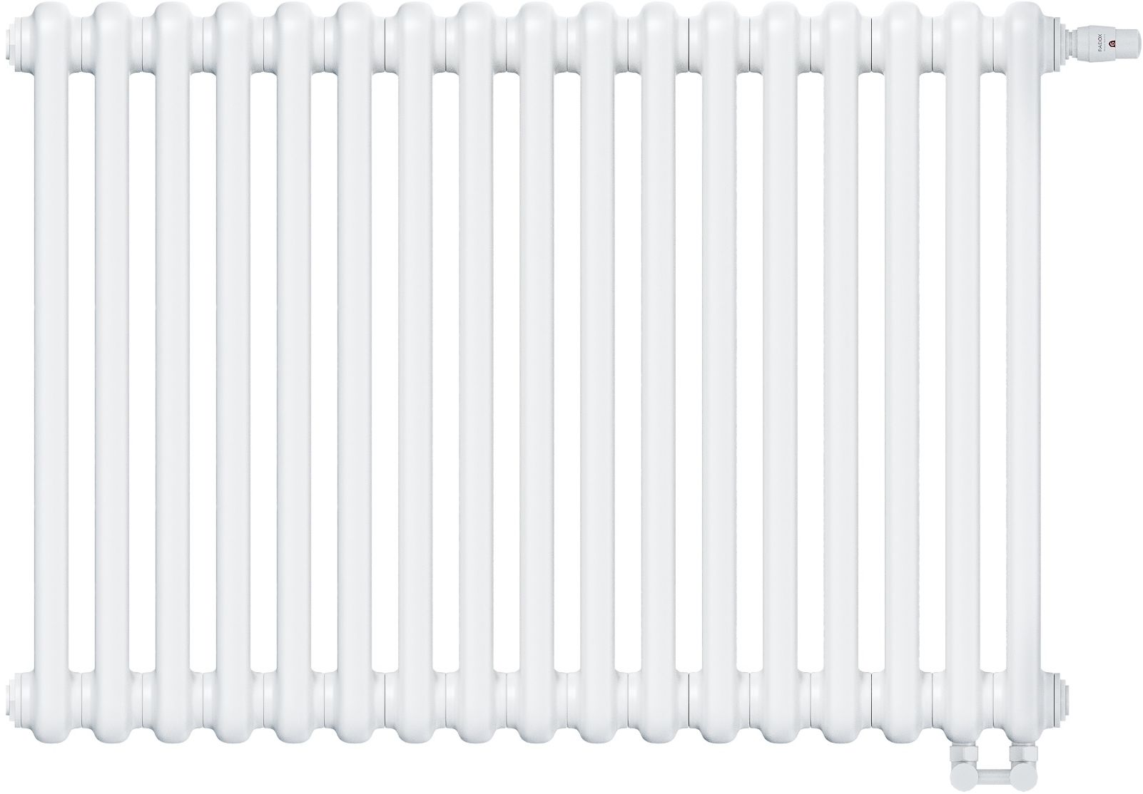 Irsap Tesi 2 kamerverwarming 60x76.5 cm podłączenie onder wit IRS-TES-2060-17-B25