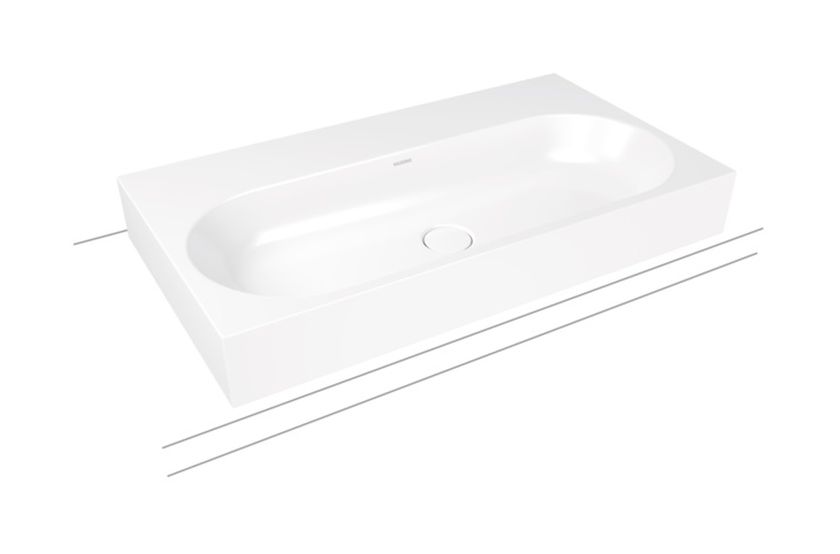 Kaldewei Centro wastafel 90x50 cm rechthoekig opbouw wit mat 903106003711