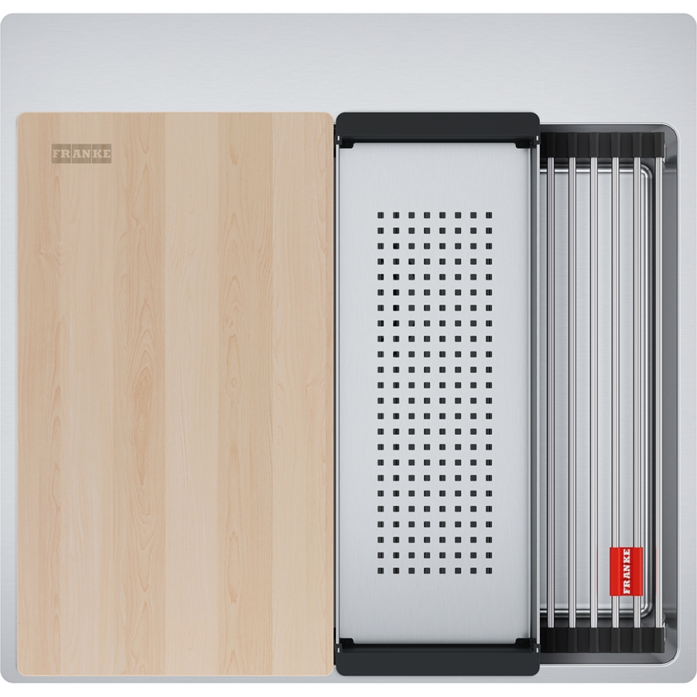 Franke Box stalen spoelbak 53x51 cm staal 127.0749.856