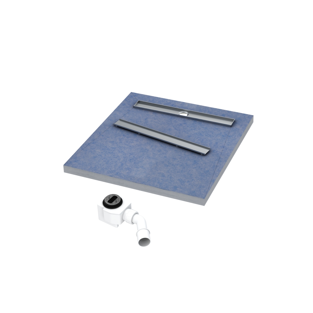 Schedline Esco-Line S4 tegelbare douchebak 90 cm chroom 10ST.4S4-9090