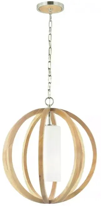 Elstead Lighting Allier hanglamp 1x60 W hout FE-ALLIER-P-S-LW