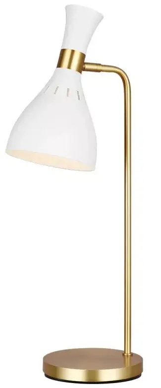 Elstead Lighting Joan bureaulamp 1x60 W wit-messing FE-JOAN-TL-MW